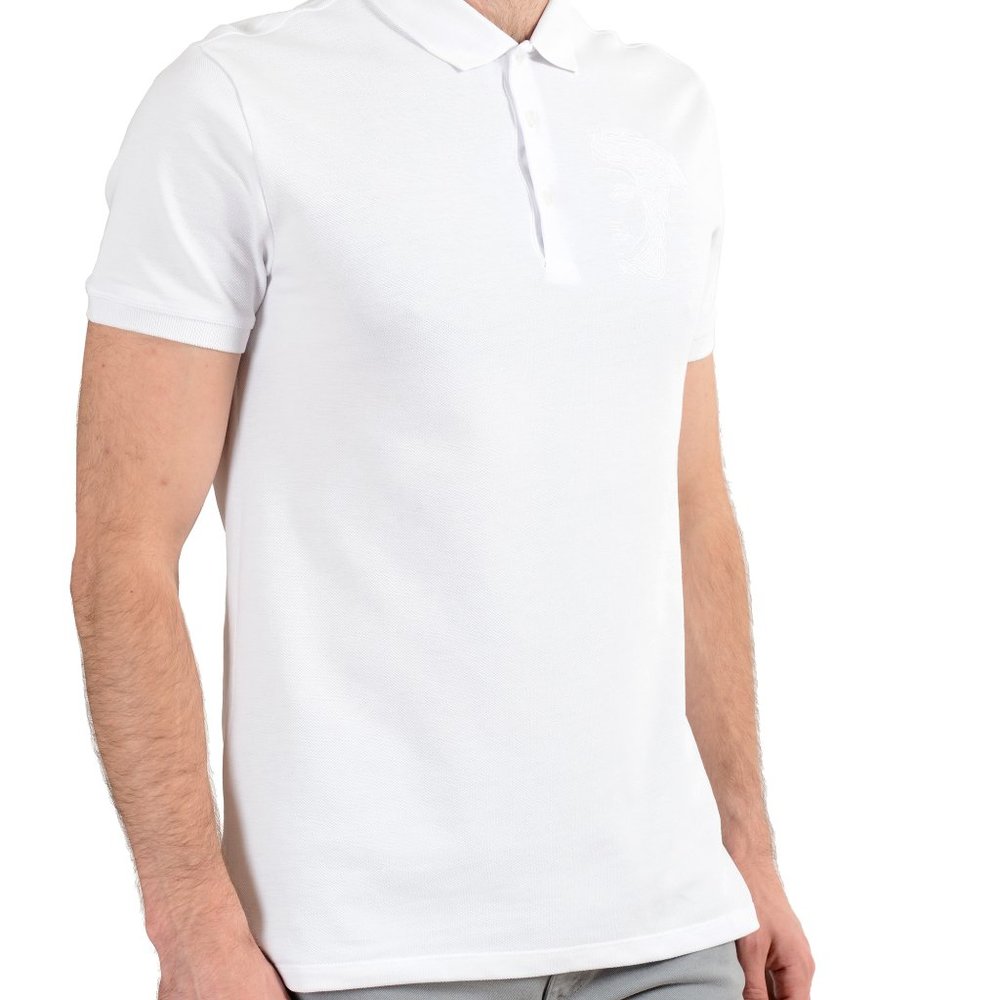 Versace Collection Men's White Logo Polo T-Shirt - Picture 2 of 5